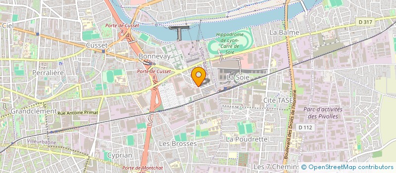 localisation de l'entreprise RUTILE  VILLEURBANNE