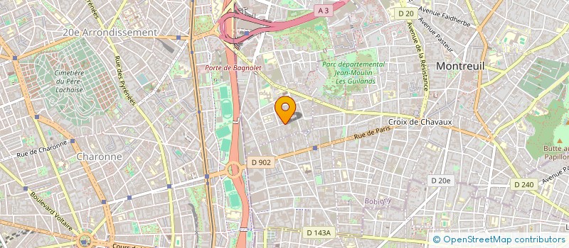 localisation de l'entreprise RUYI à BAGNOLET