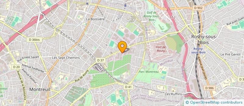 localisation de l'entreprise RV AUTO  MONTREUIL