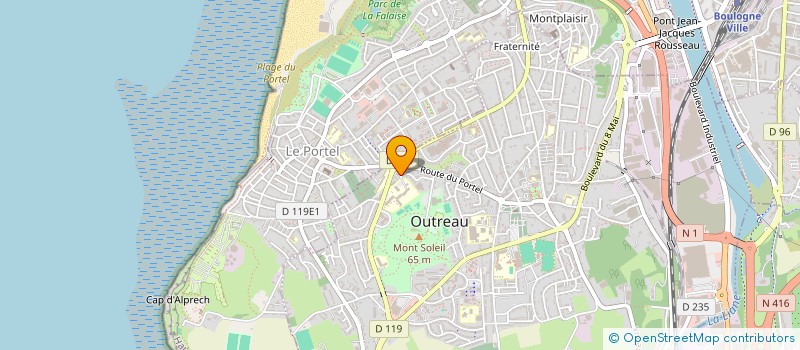 localisation de l'entreprise RV ELEC IMMO  OUTREAU