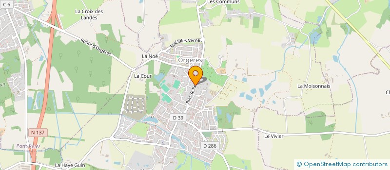 localisation de l'entreprise RV IMMO 35 à ORGERES