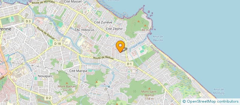 localisation de l'entreprise RV IMMO  CAYENNE