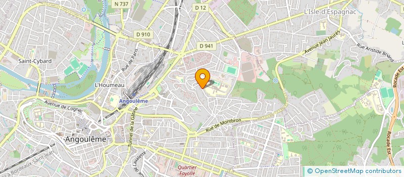 localisation de l'entreprise RV IMMOBILIER à ANGOULEME