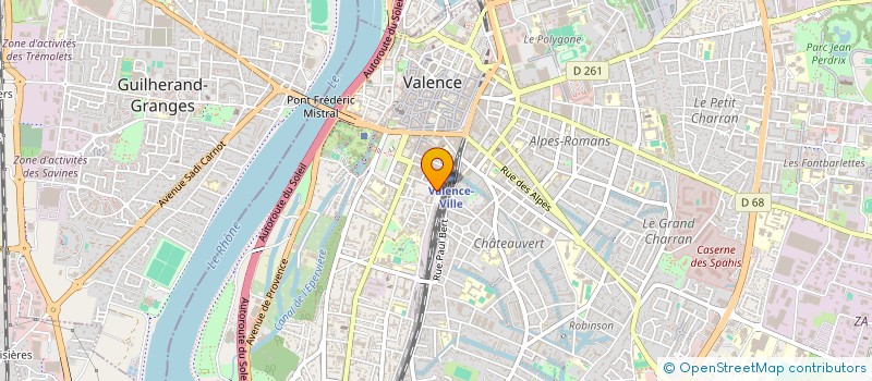 localisation de l'entreprise RV LOCATION à VALENCE