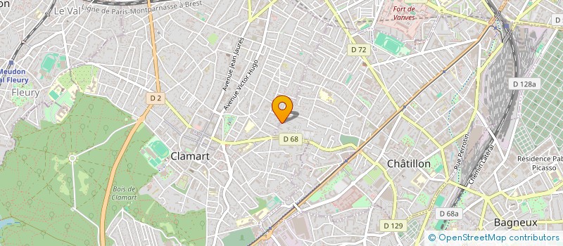 localisation de l'entreprise RV PROD à CHATILLON