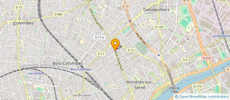 localisation de l'entreprise RVA à ASNIERES-SUR-SEINE