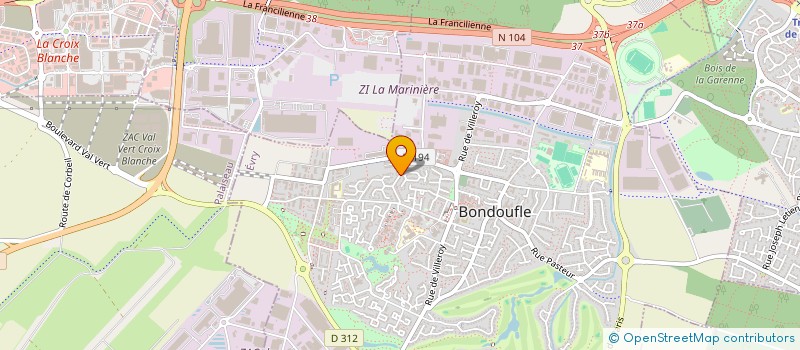 localisation de l'entreprise RVA  BONDOUFLE