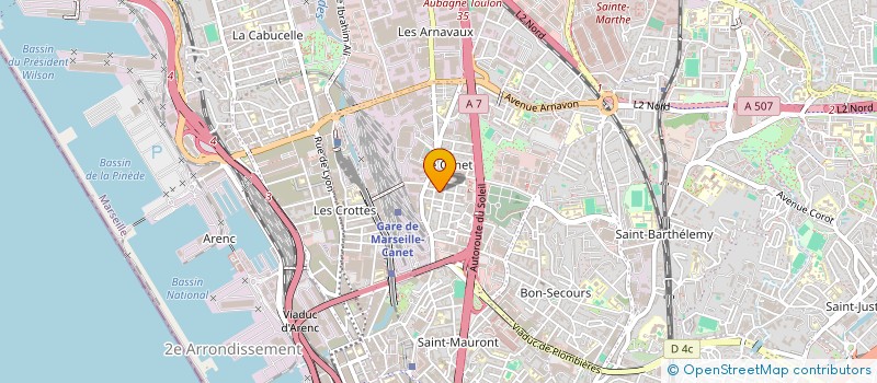 localisation de l'entreprise RVA à MARSEILLE