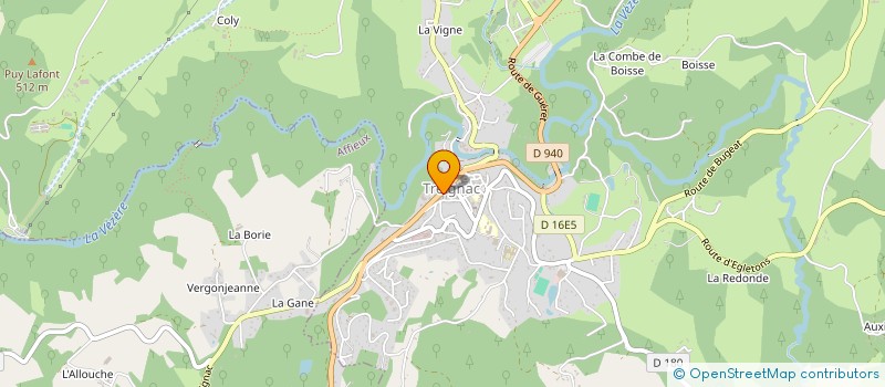 localisation de l'entreprise RVB  TREIGNAC