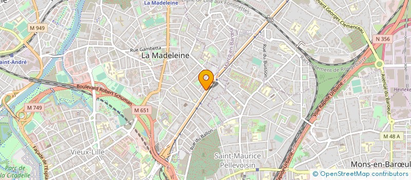 localisation de l'entreprise RVB STUDIO à LA MADELEINE