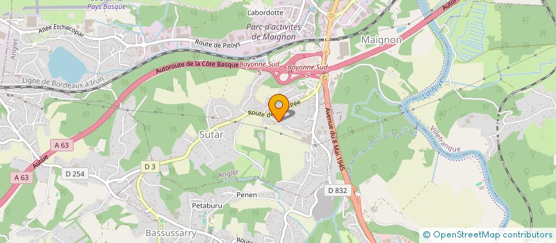 localisation de l'entreprise RVBA  ANGLET