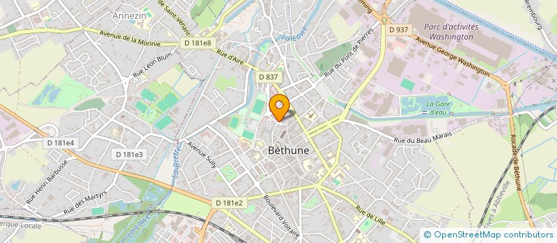 localisation de l'entreprise RVDB à BETHUNE