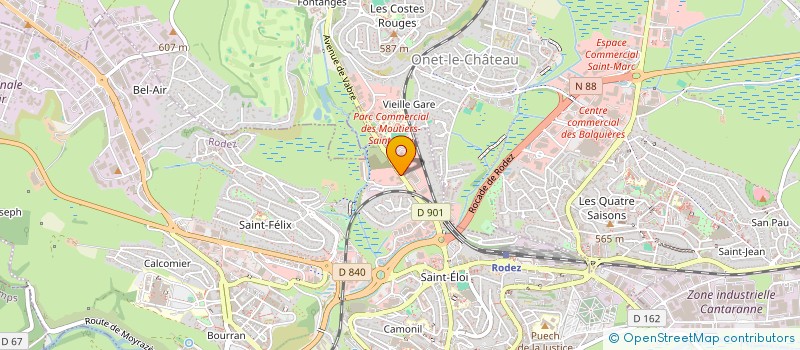 localisation de l'entreprise RVG 12 à ONET LE CHATEAU