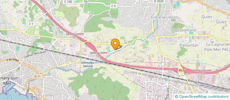 localisation de l'entreprise RVG  OLLIOULES