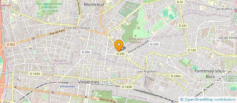 localisation de l'entreprise RVH  MONTREUIL