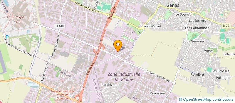 localisation de l'entreprise RVM  GENAS