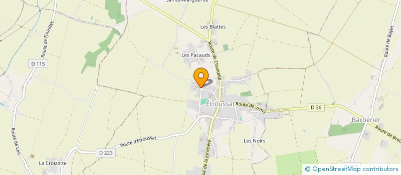 localisation de l'entreprise RVM  ETROUSSAT