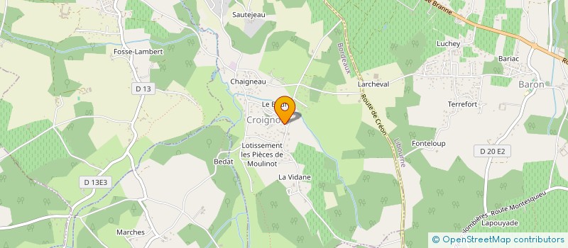 localisation de l'entreprise RVM ARTISANAT  CROIGNON