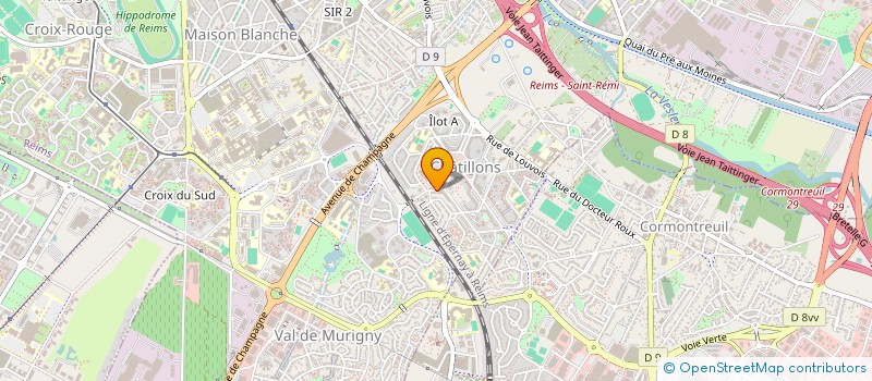 localisation de l'entreprise RVS  REIMS