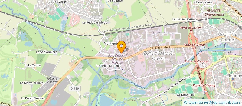 localisation de l'entreprise RVS  VEZIN-LE-COQUET