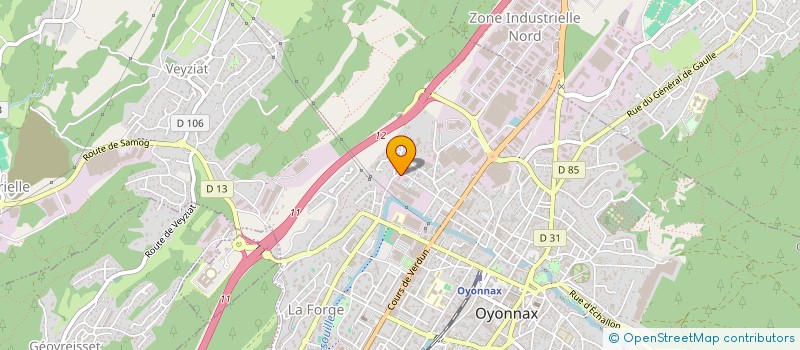 localisation de l'entreprise RX2A  OYONNAX