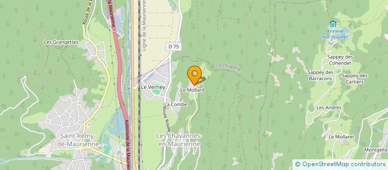 localisation de l'entreprise RXLABORATORIO  LES CHAVANNES-EN-MAURIENNE