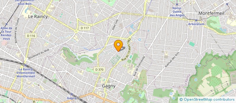 localisation de l'entreprise RYA HOLDING  GAGNY