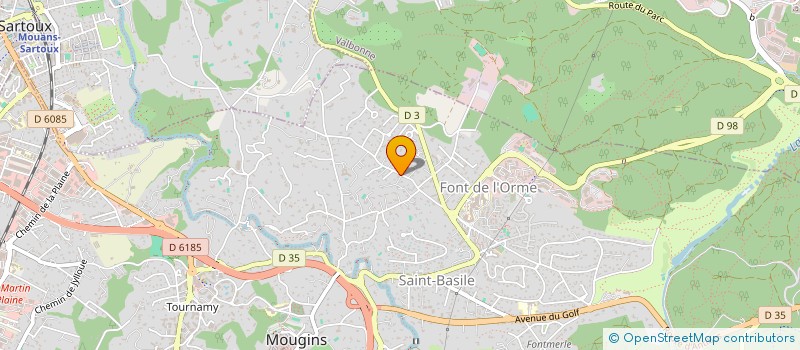 localisation de l'entreprise RYAN IMMO à MOUGINS