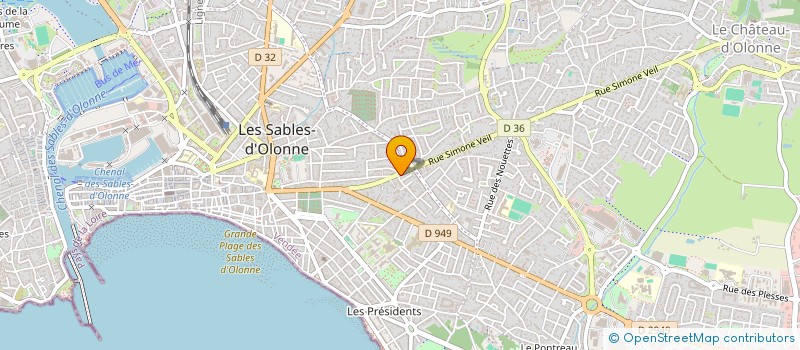 localisation de l'entreprise RYB INVEST à LES SABLES D'OLONNE
