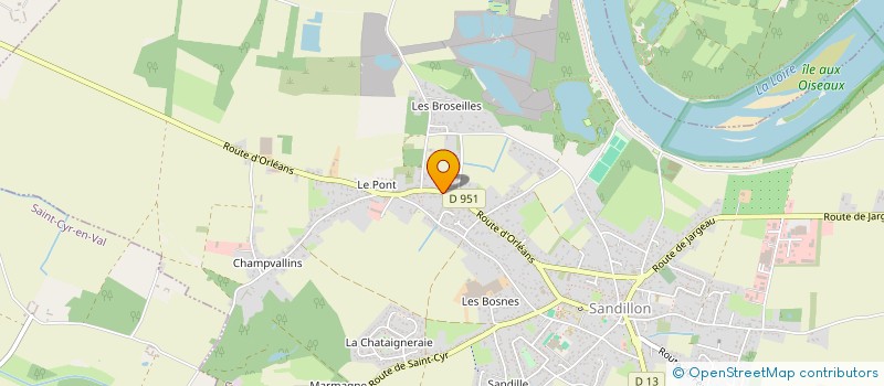 localisation de l'entreprise RYG ASSURANCES à SANDILLON