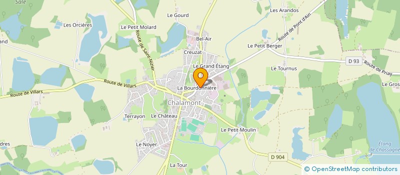 localisation de l'entreprise RYO  CHALAMONT