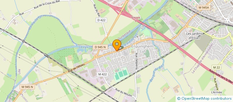 localisation de l'entreprise RYPV ARD 2025  ERQUINGHEM-LYS