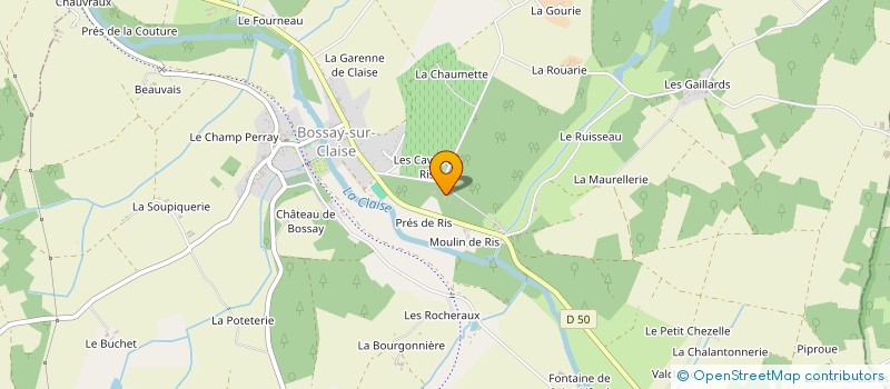 localisation de l'entreprise RYS  BOSSAY-SUR-CLAISE