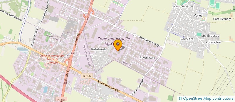 localisation de l'entreprise RYTHM  GENAS