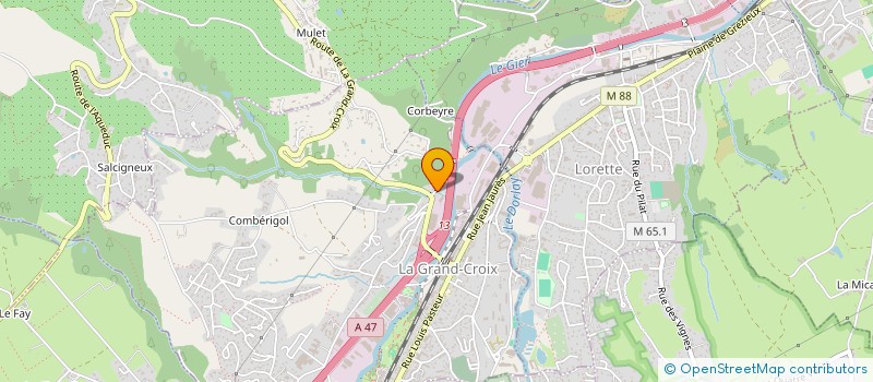 localisation de l'entreprise RYTHME ET MUSIQUE  LA GRAND-CROIX