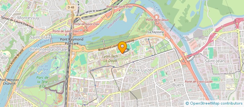 localisation de l'entreprise RYTHMES AEROGYM ET DANSE ASSOCIATION  VILLEURBANNE