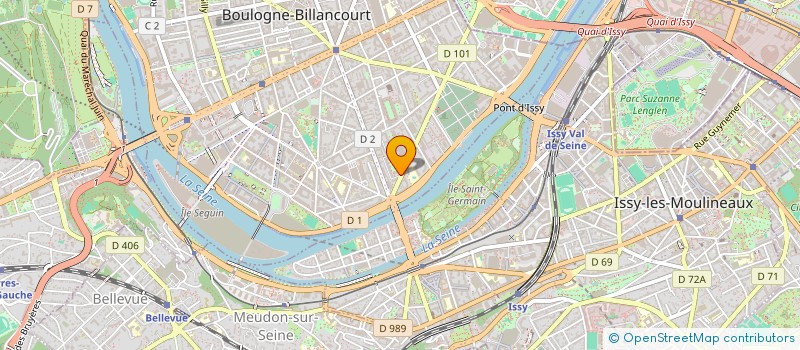 localisation de l'entreprise RYTHMOPOLE IMMOBILIER PEUPLIERS à BOULOGNE-BILLANCOURT