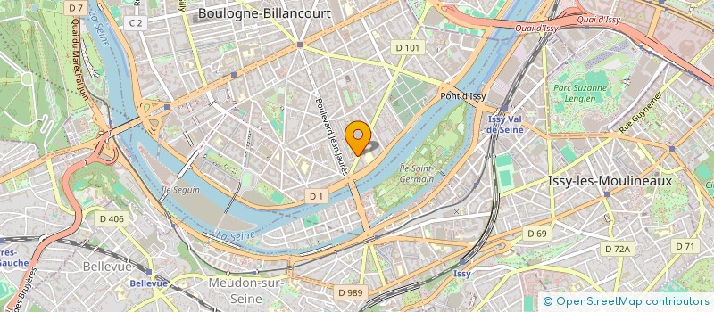 localisation de l'entreprise RYTHMOPOLE PEUPLIERS à BOULOGNE-BILLANCOURT