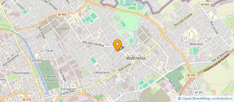 localisation de l'entreprise RYTINA  WATTRELOS