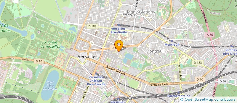 localisation de l'entreprise RZ PEINTURE à VERSAILLES