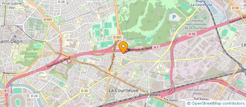 localisation de l'entreprise RZH BAT à LA COURNEUVE