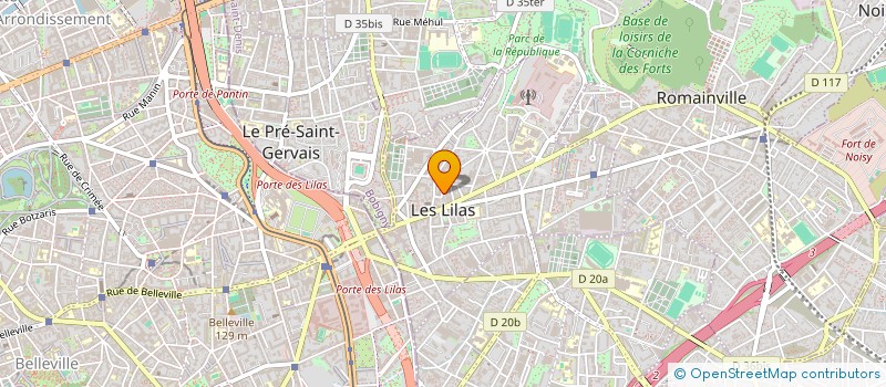 localisation de l'entreprise S.2.I à LES LILAS