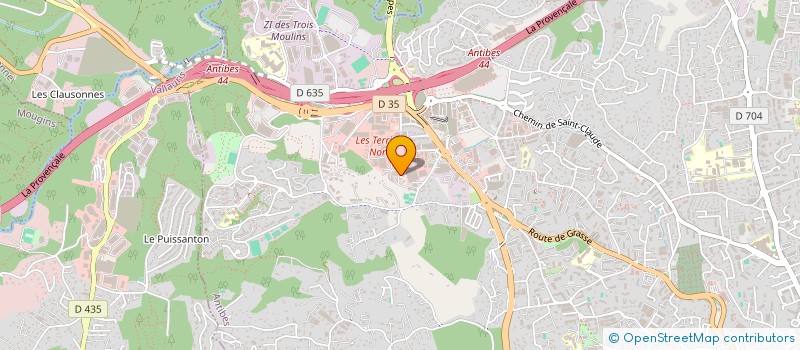 localisation de l'entreprise S.A.B à ANTIBES