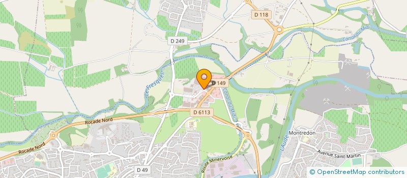 localisation de l'entreprise S.A.B.C.  CARCASSONNE