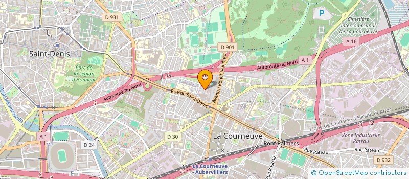 localisation de l'entreprise S A B R I à LA COURNEUVE