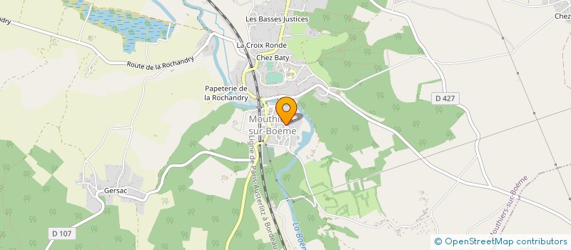 localisation de l'entreprise S.A.BETAIL VIANDES PERIGORD VERT à MOUTHIERS-SUR-BOEME