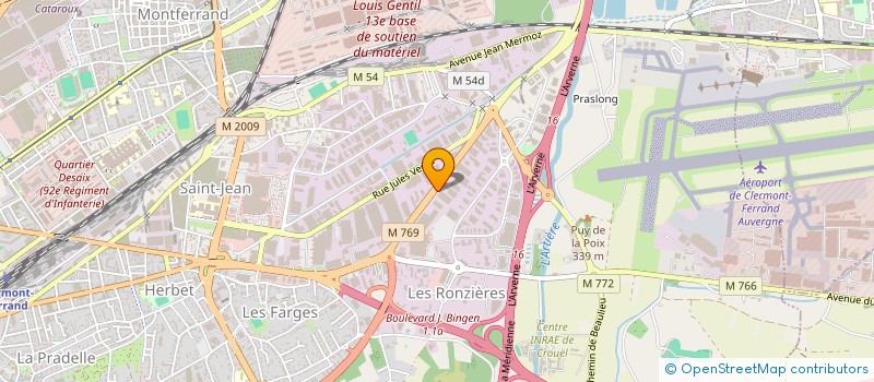 localisation de l'entreprise S.A.C.A à CLERMONT-FERRAND