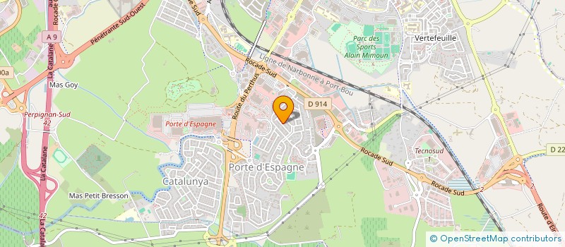 localisation de l'entreprise S.A.C.C.S.  PERPIGNAN