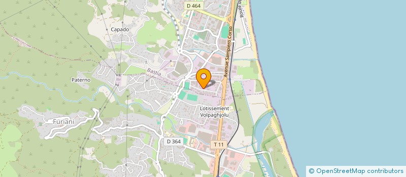 localisation de l'entreprise S.A CARROSSERIE à BASTIA