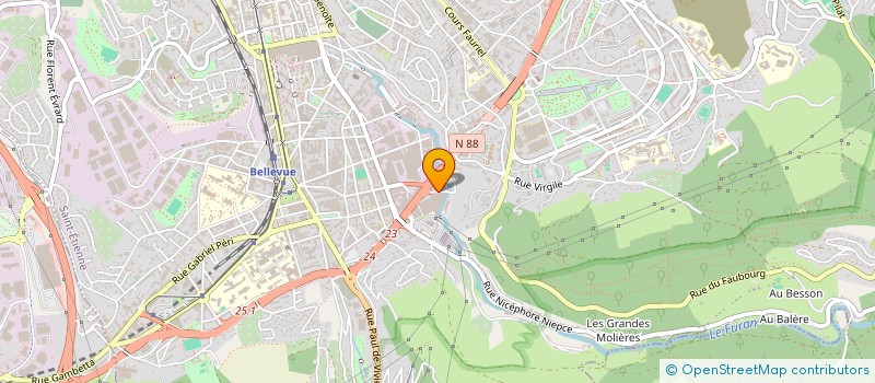 localisation de l'entreprise S A CHROMAGE INDUSTRIEL CENTRE  SAINT-ETIENNE